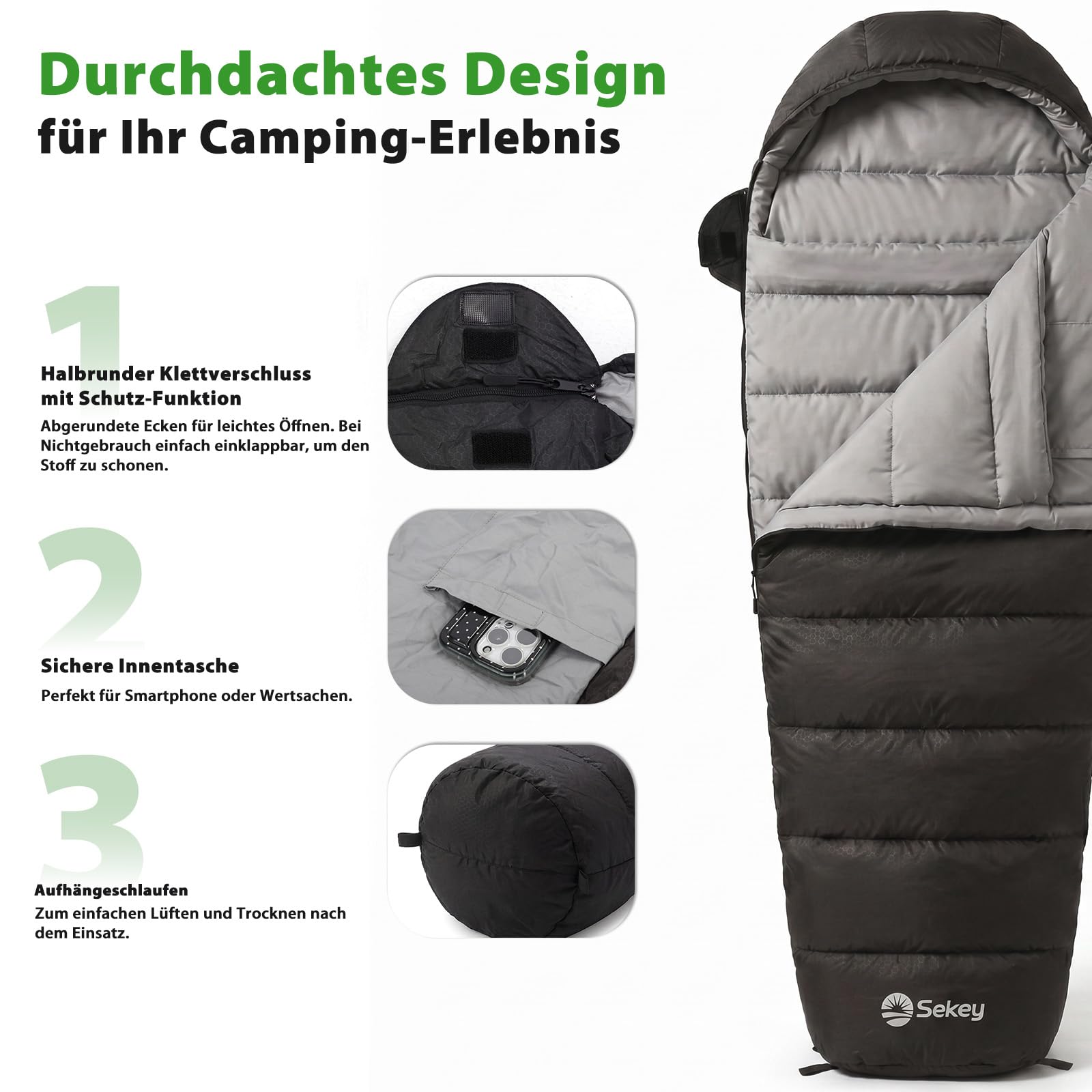 schlafsack trocknen Sekey Erwachsene, 1,6 kg Mumienschlafsack mit Anti-Klemm-Reißverschluss, Wasserabweisend & Reißfest, Atmungsaktiv Hautfreundlich, für Outdoor Camping & Reise, 220x80x50 cm Sport & Freizeit Individualisierbar:mit 2 Namen Zweiradprofis GmbH | 38100 Turtleskin