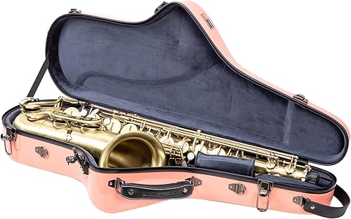 Miniatura 80 de Crossrock Funda recta para saxofón soprano de grado profesional, color azul zafiro, bloqueo TSA, protección Elite, correas desmontables