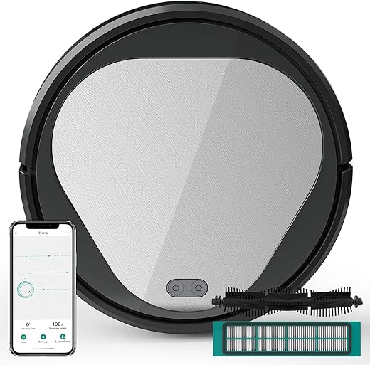 Robot Vacuum Cleaner Emma with Mopping, 4000Pa Suction, Voice Control...