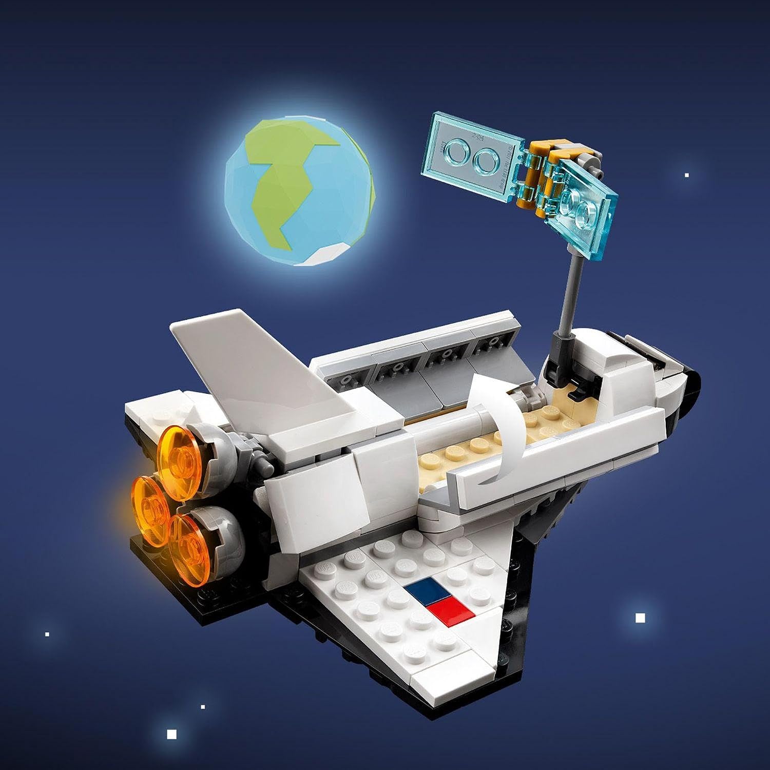 Lego (ЛЕГО) Создатель космического челнока игрушка Игрушка в подарок на день рождения Блок развивающий для мальчиков и девочек Дети 6 лет 7 лет 8 лет 9 лет Космический корабль Автомобиль Мини-автомобиль 31134, фото 3