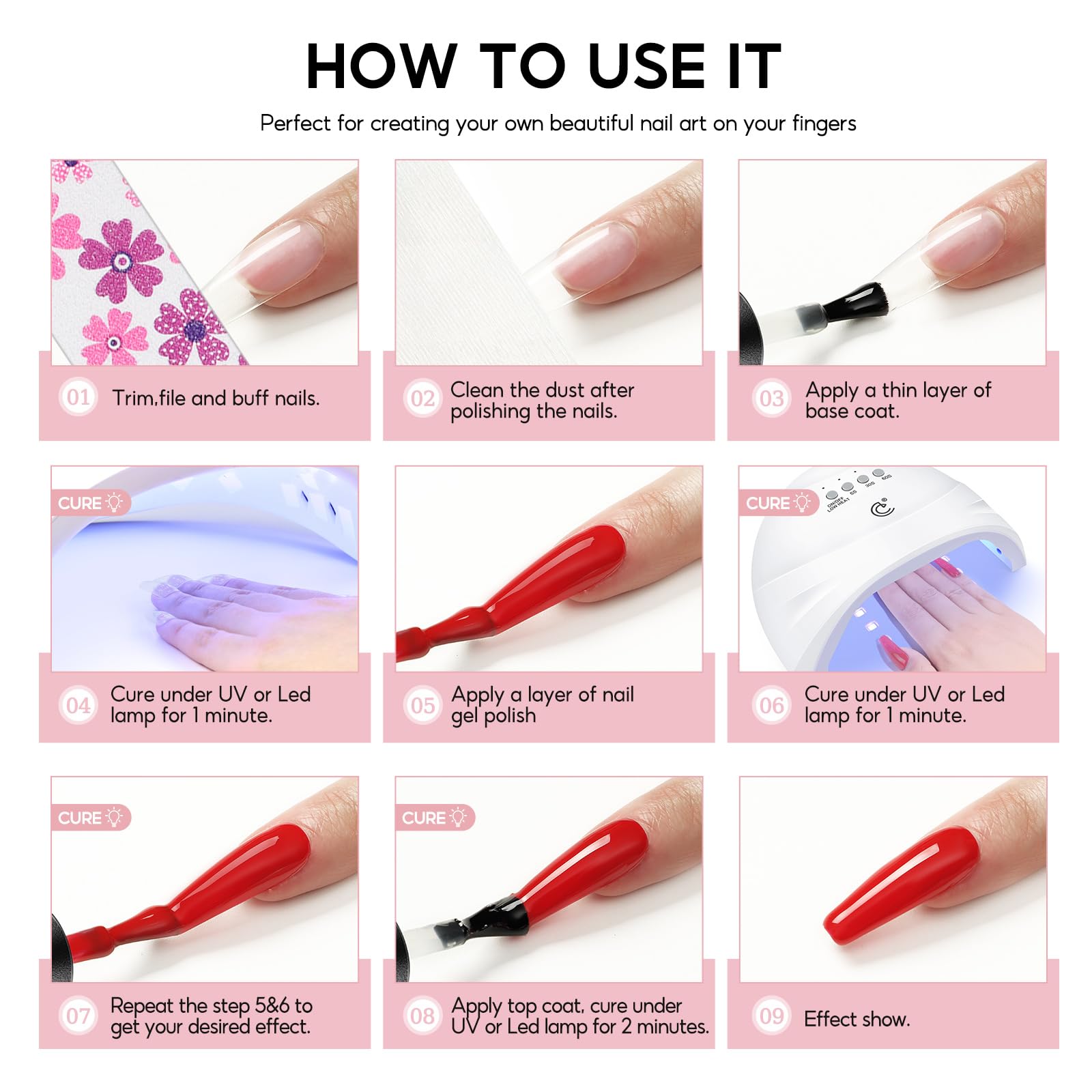 COSCELIA Kit Vernis Semi Permanent, 25pcs Vernis Gel uv Semi Permanent Base et Top Coat & Mat, Lampe UV Ongles Gel Vernis à ongles Kit de Manucure pour Débutant