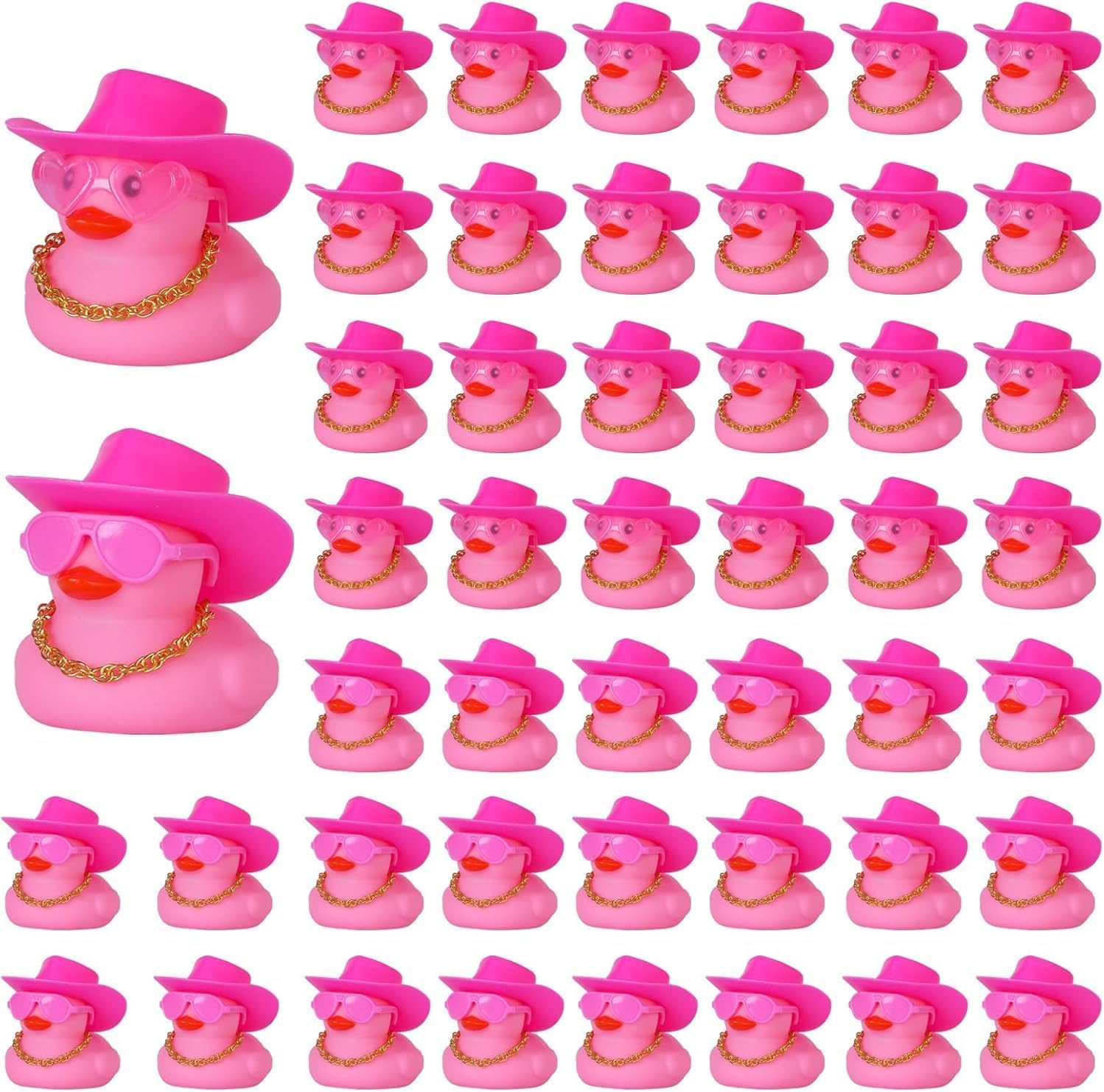 BOZILY 20Pcs Colorful Mini Rubber Ducks in Bulk with 20 Black Sunglasses&20 Stickers,5 Vibrant Colors Cruise Ducks for Hiding,C ar Decor, Classroom Exchange Gifts