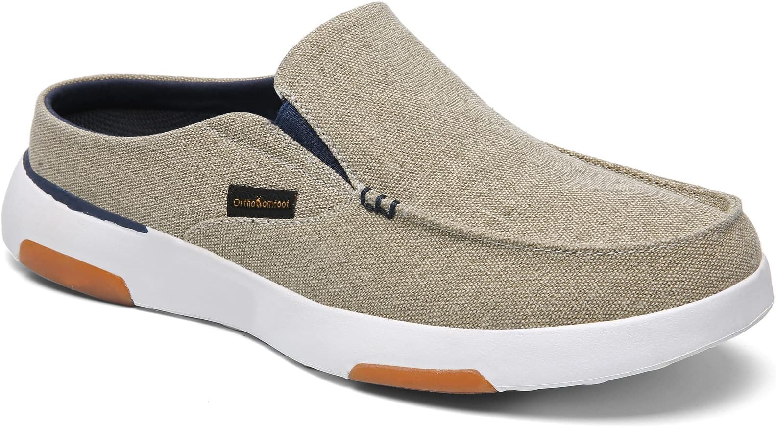 OrthoComfoot Men's Orthopedic Walking Shoes Loafers Slip On: Comfortable Casual Plantar Fasciitis Shoes Black, Outdoor Arch Support Relaxed Fit Shoes for Neuropathy Recovery Size 10