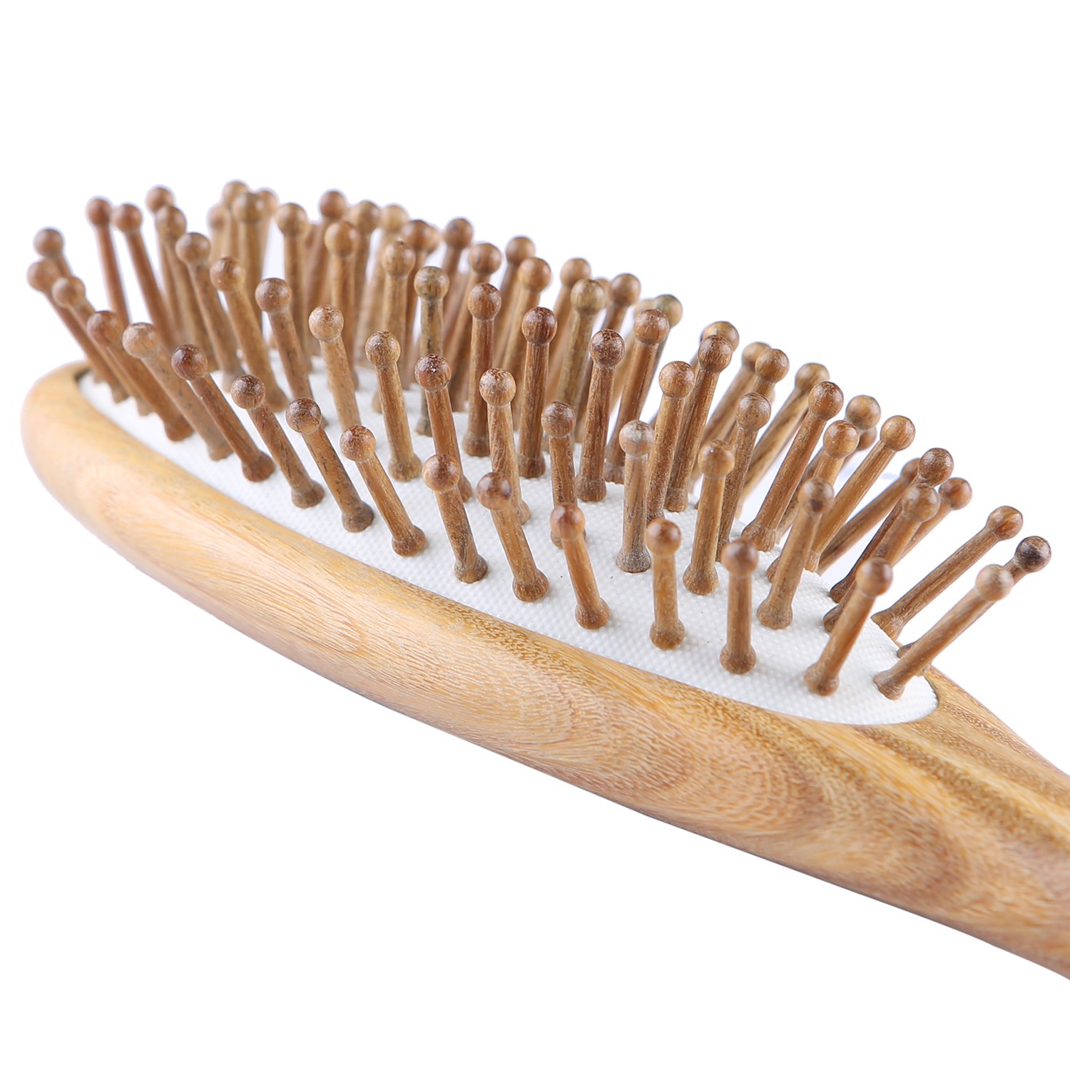 Breezelike Sandalwood Hair Brush - Middle Size Wooden Detangling Massage Brush Handmade with Natural Green Sandalwood