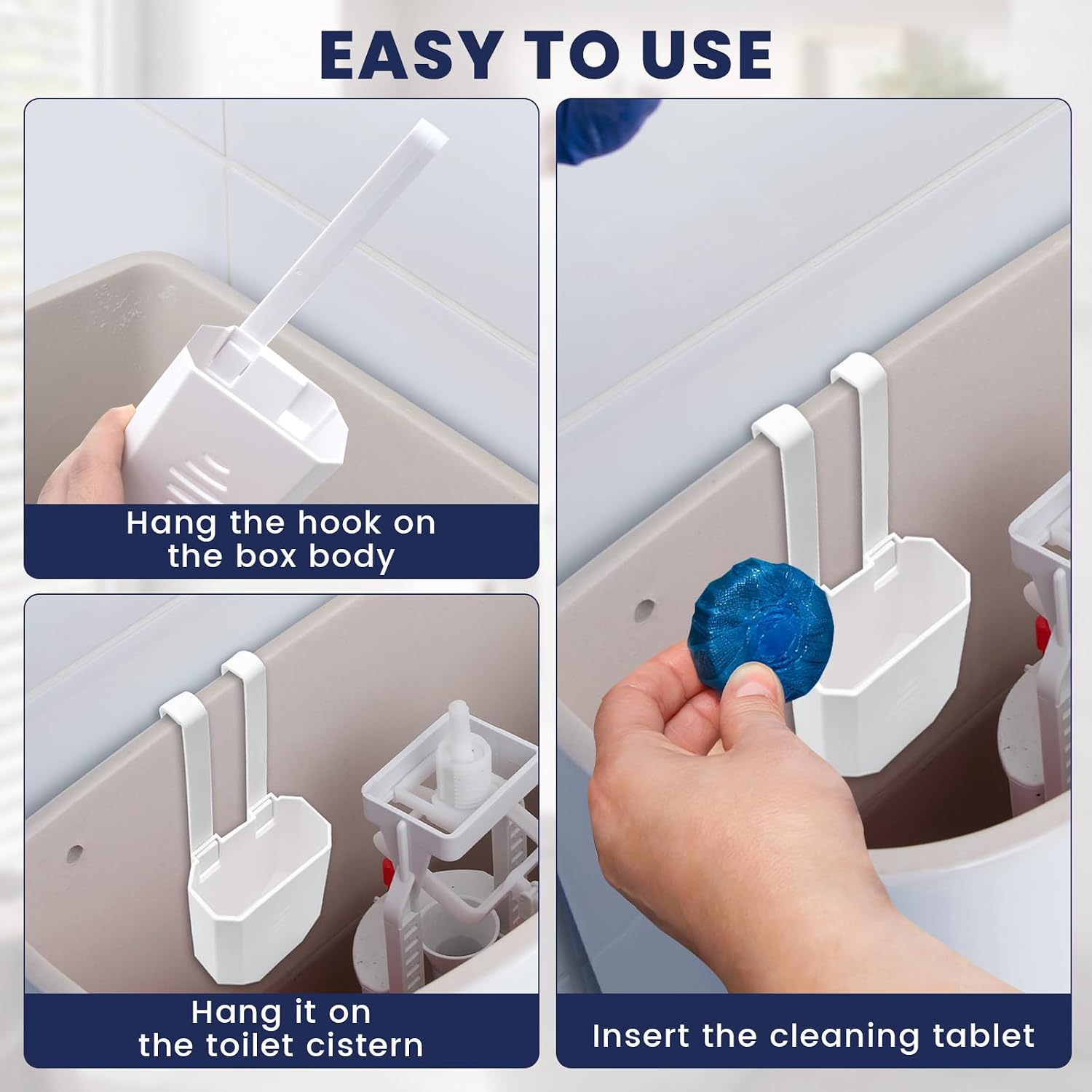 Toilet Tank Cleaning Tablet Holder, Toilet Tank Bleach Tablet Bracket, Toilet Tank Cleaner Caddy