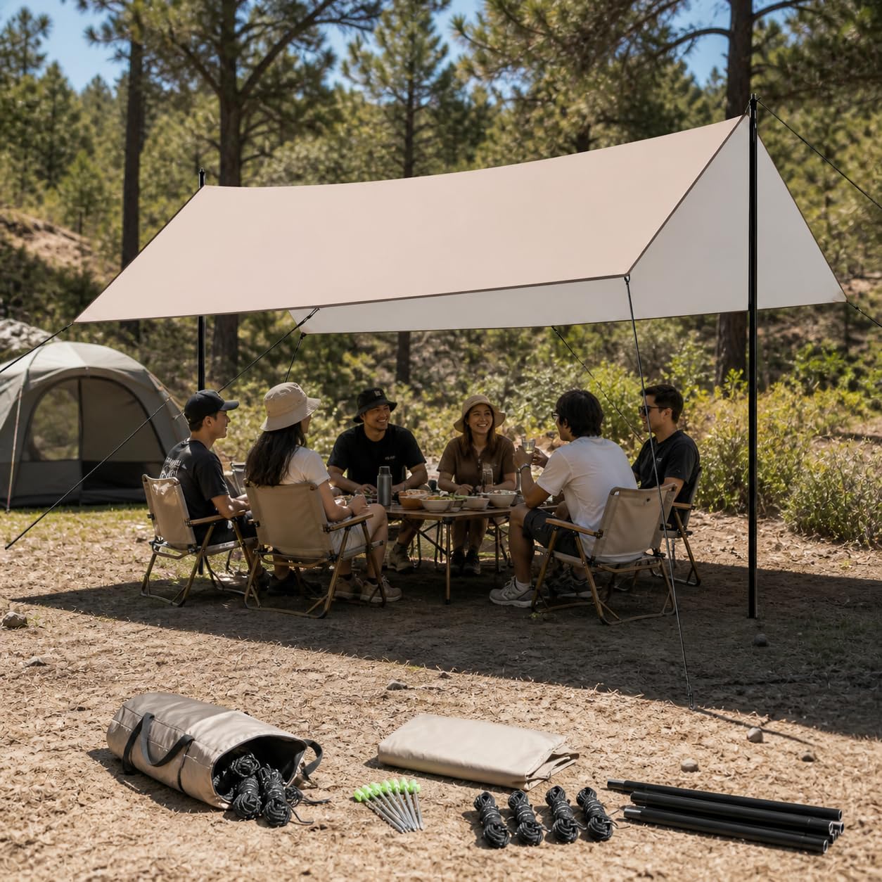 Camping-Tarp aus Polyester, nschutz