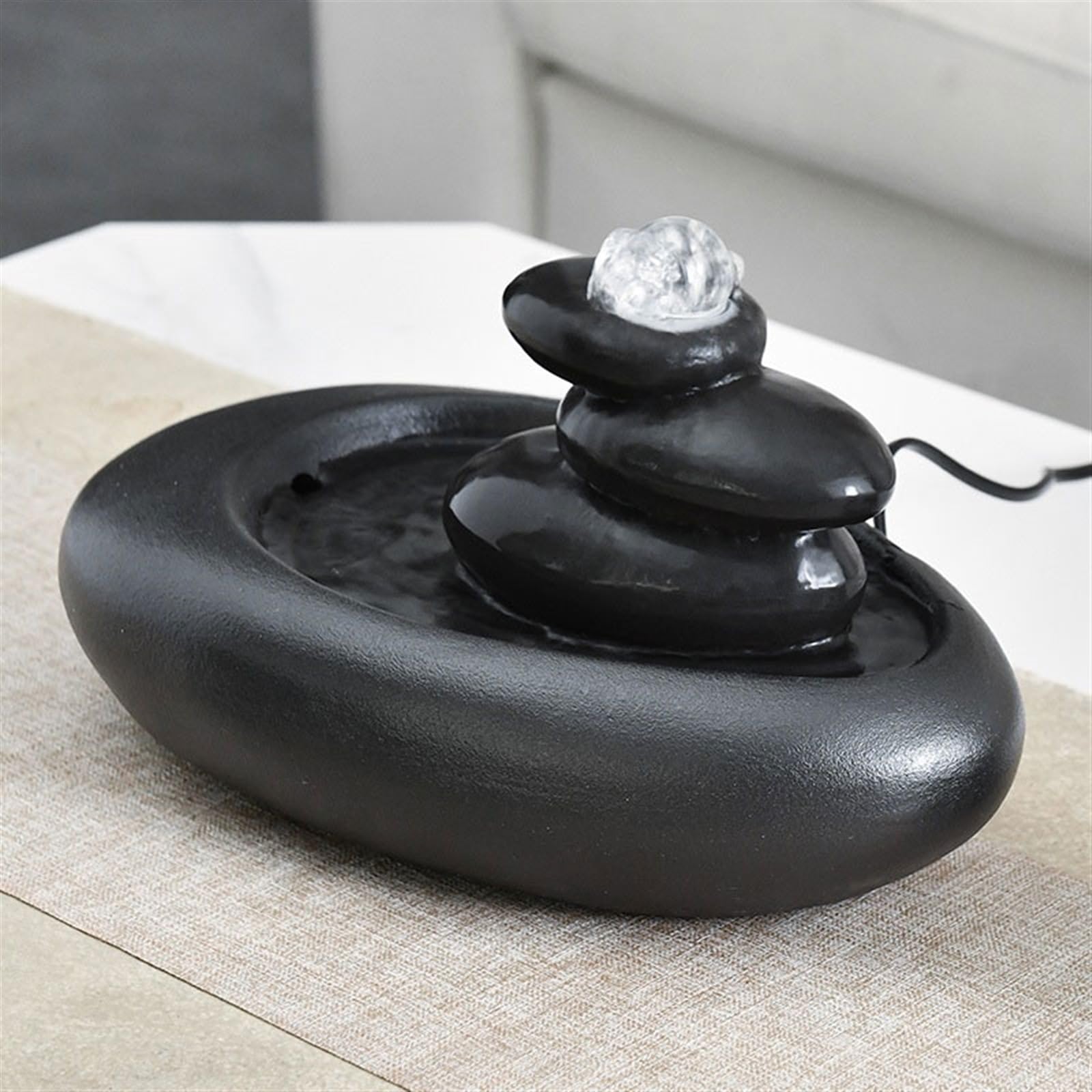 Fontanny stołowe małe ceramiczne Feng Shui fontanna ozdoby dom salon szafka pod telewizor herbaciarnia książka dekoracje biurka fontanny relaksacyjne