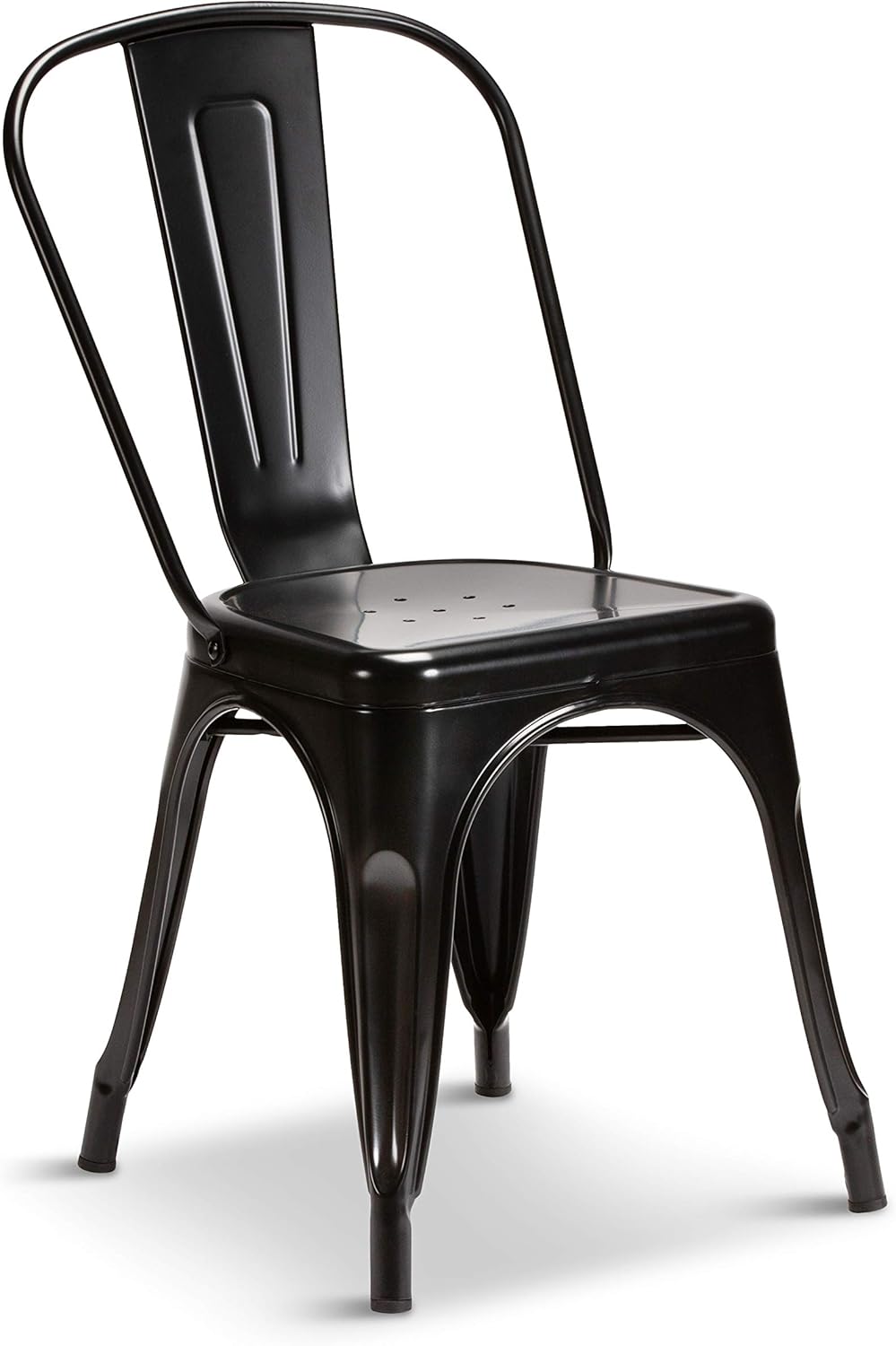 Your Price 1 Matt Black Metal Industrial Dining Chairs