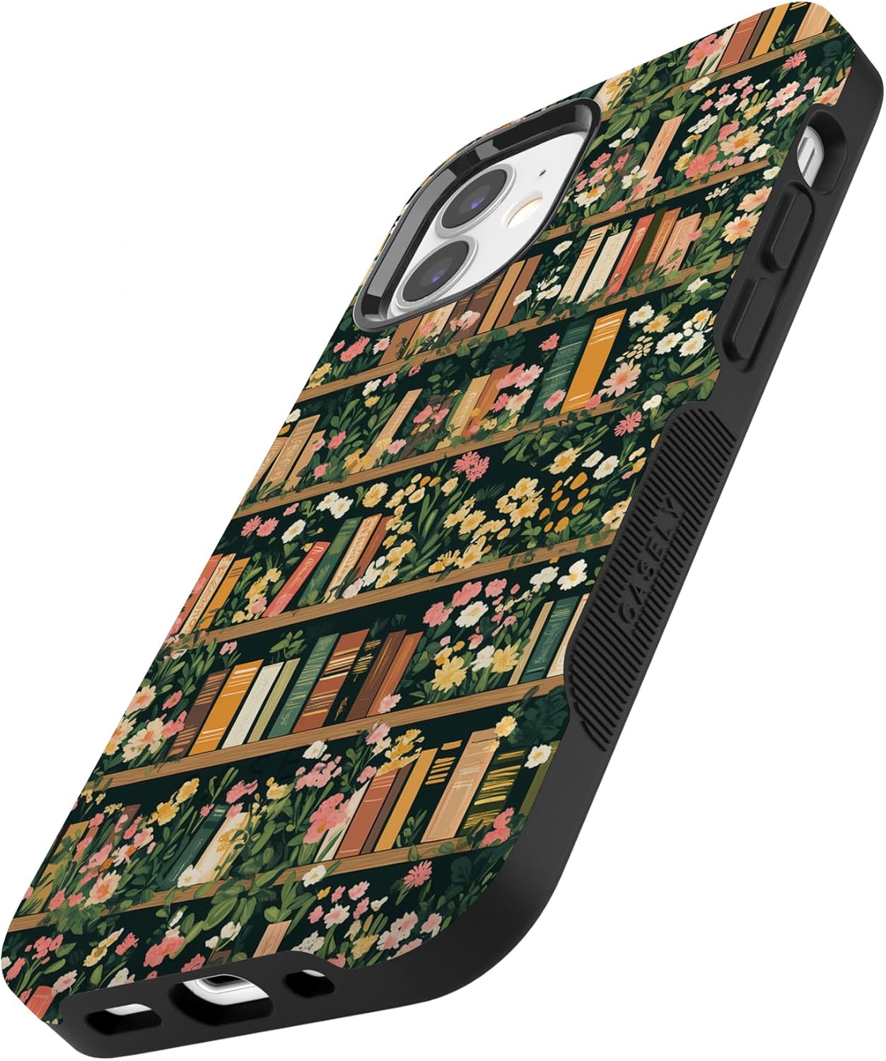 Casely iPhone 12 Mini Case | Book Nook | Floral Library | Bold Protective Design | Compatible with MagSafe