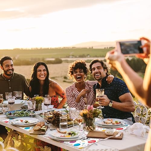 Miniatura 6 de 50 manteles individuales de papel desechables con globos coloridos para mesa de cumpleaños, bodas, fiestas, cenas, cocina, decoración de 11 x 17