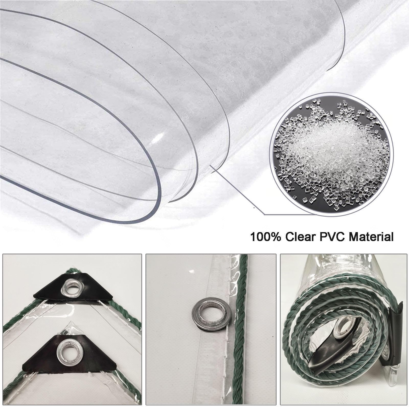 KGUDYS Clear Waterproof Tarp Side Panels,Tarpaulin
