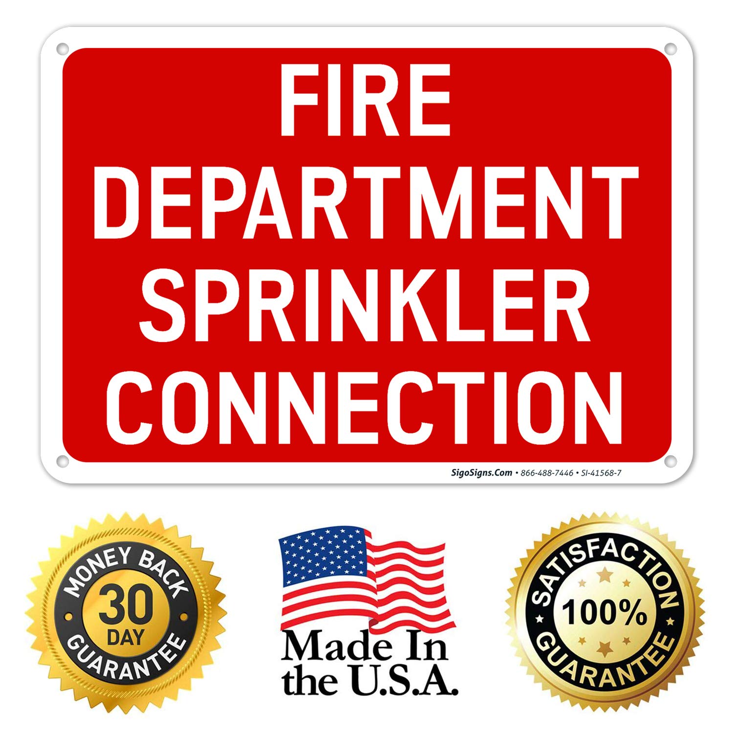 Sigo Signs "No Credit Please Don't Ask" Sign - 24x30 Inch Durable Polystyrene Sign With Pre-Drilled Holes, Made In USA