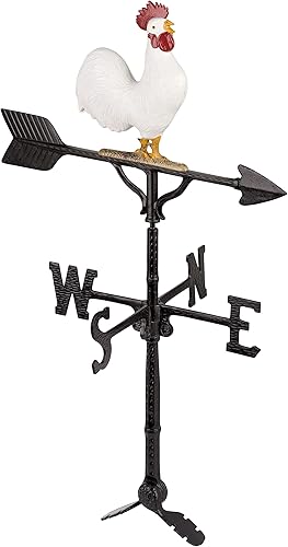 Miniatura 7 de Veleta de gallo 3D de aluminio de 32 pulgadas serie 200 - Paleta de viento con adorno - Decoración de techo de metal - Soporte incluido (4 a elegir)