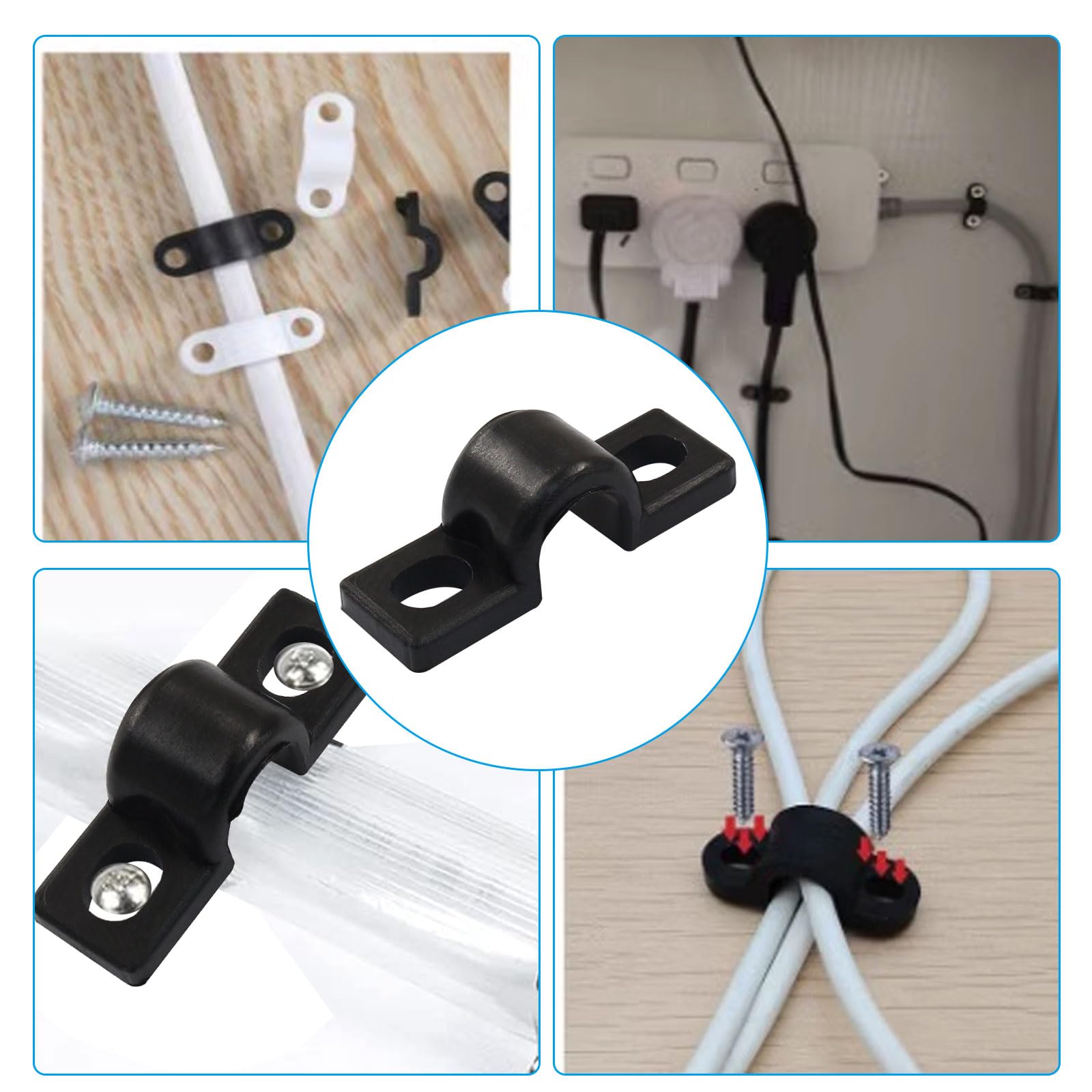 Black Wire Shelf Clips - 12 Pack -4
