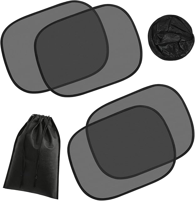 Baby Car Side Window Shades, Car Side Window Cling Sun Shades for Baby, Kids and Pets with Sun, Heat, UV Protection, Back Window Sunshade Blocker for Car, Van, SUV