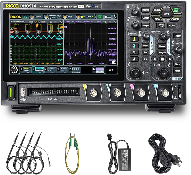 RIGOL DHO914 Digital Oscilloscope, 125MHz, 4 Channel, 1.25GSa/s, 12-Bit