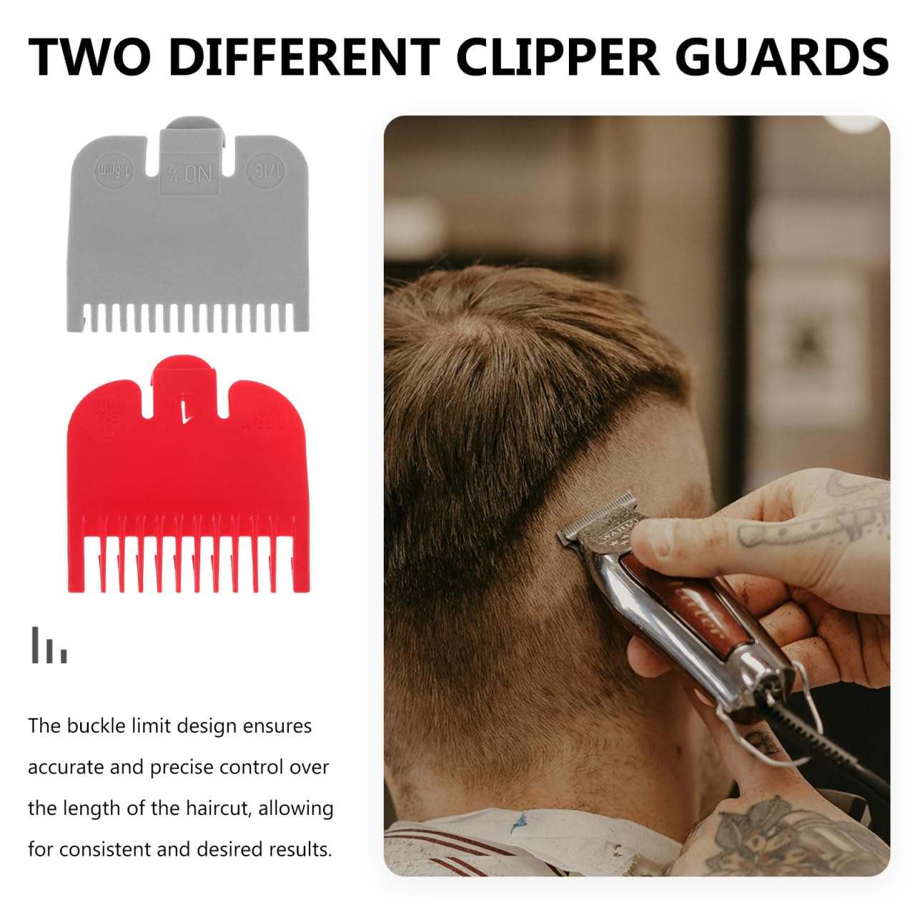 FRCOLOR Clipper Guards Set Fits 1/16 inch Clipper Guides Replacement for Trimmer, Assorted Color, 5.50X5.00X1.00CM - Image 4