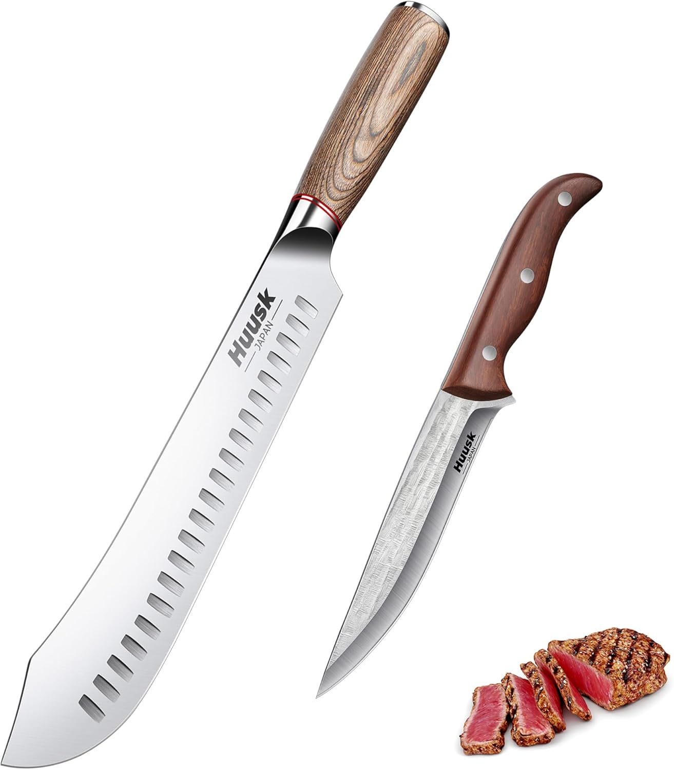 Huusk 10 inch butcher breaking knife with 6 inch butcher