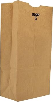 Grocery Bag, Duro, Brown Kraft Recycled Paper 5 lbs, 18405 - CASE of 500