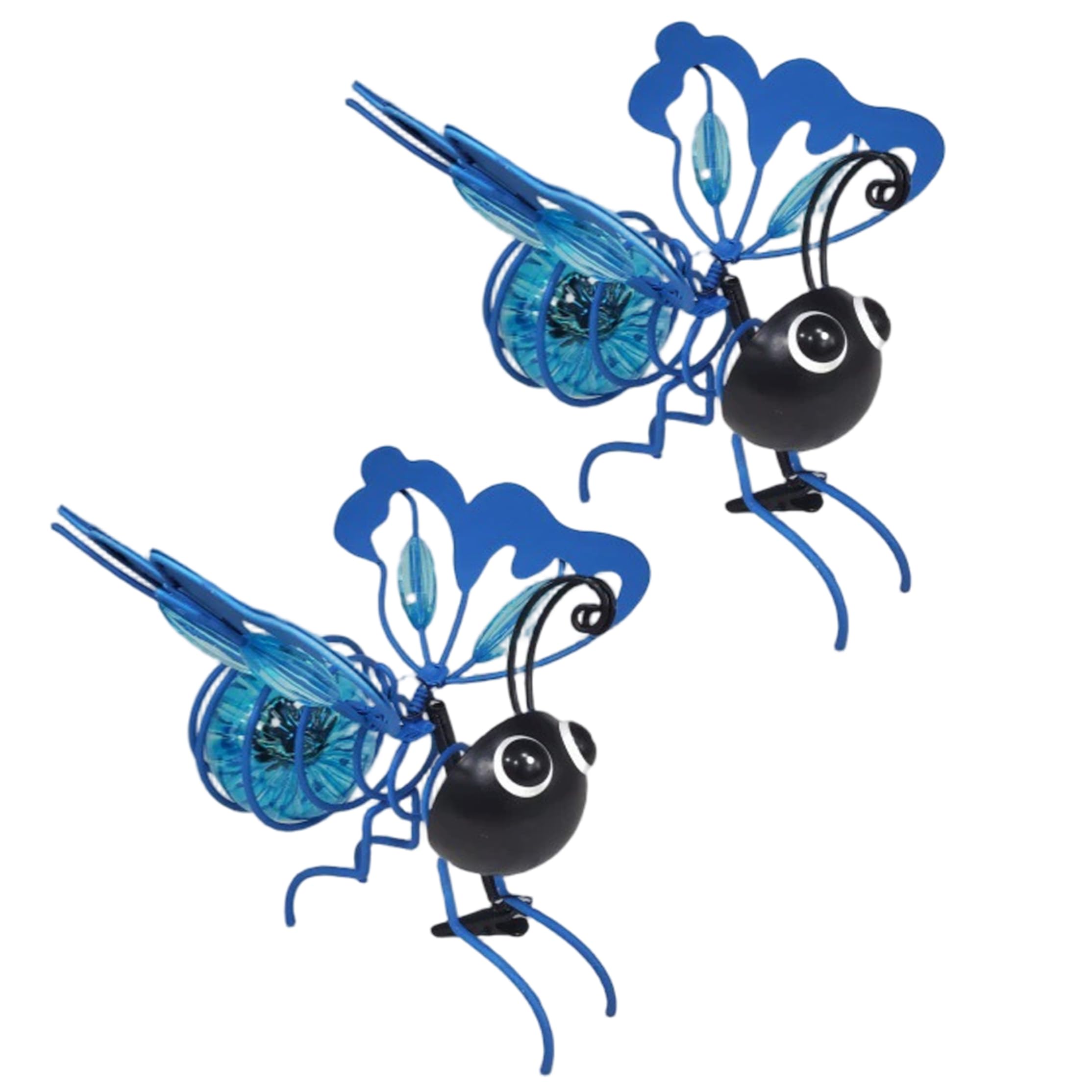 Gemuseeee Solar Bee Lights Outdoor, 2pcs Hanging Solar Lights for Outside, Luminous Garden Decor for Yard Patio Tree, Blue
