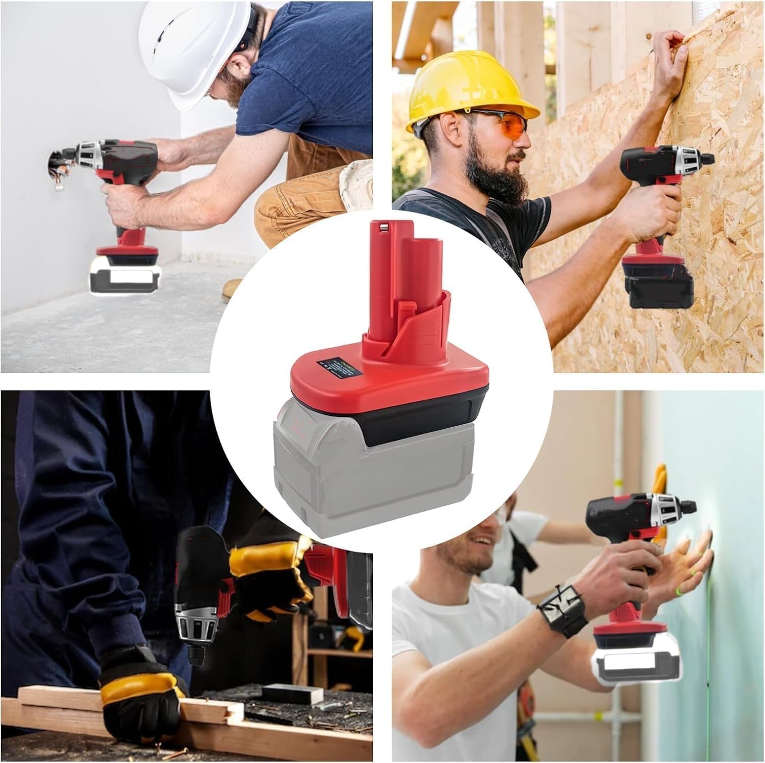 Paquete de 2 adaptadores de batería Milwaukee M-18 a M-12, DM20M12 para convertidor Milwauke de 18 V a 12 V, convertidor para herramientas eléctricas Dewalt de 20 V a 12 V