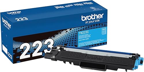 Brother Genuine TN223C, Standard Yield Toner Cartridge, Replacement Cyan Toner, 
