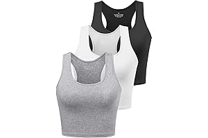 Black Tank Tops for Women Cropped