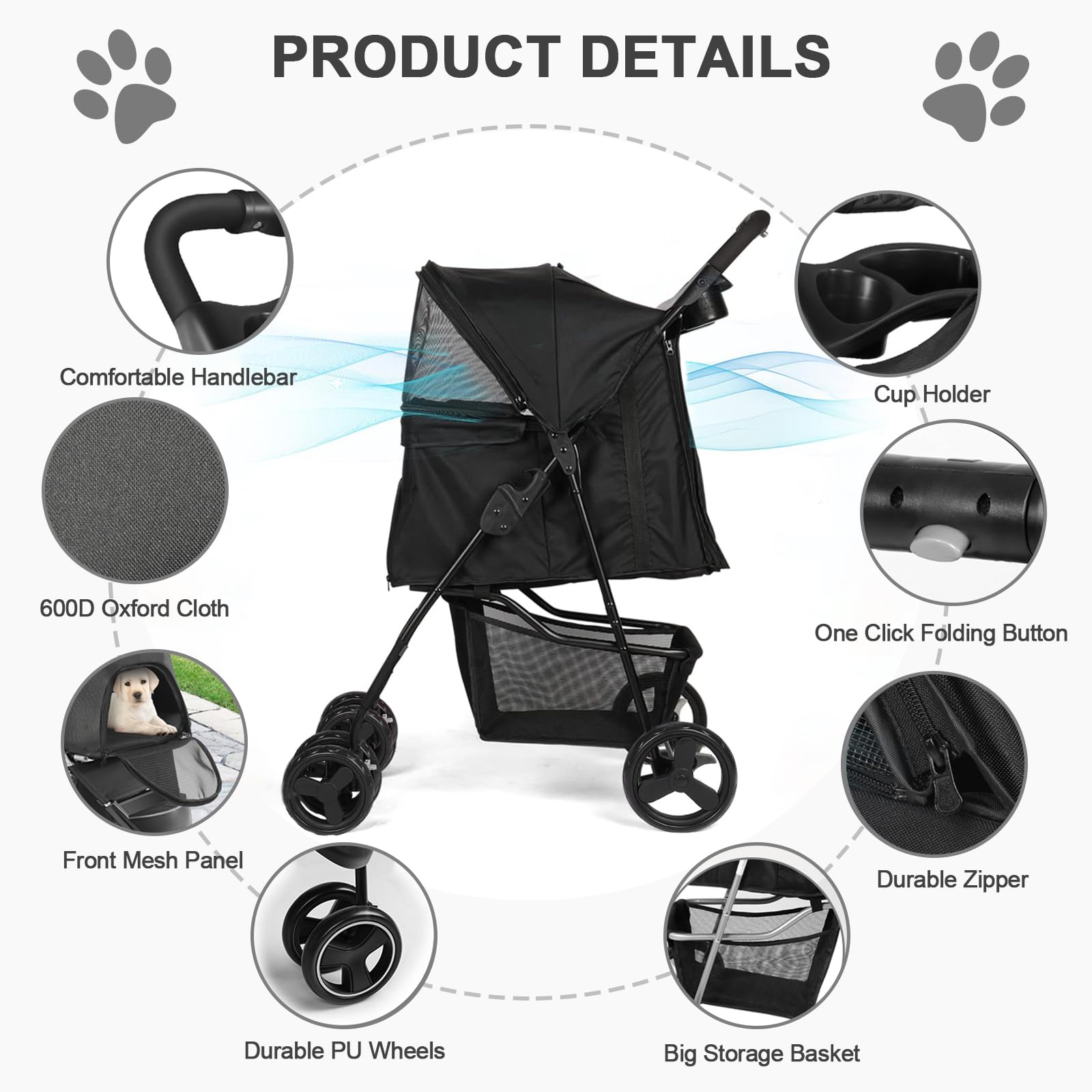 ペット用トラベルキャリア小型犬猫カート　WEDYVKO 新品未使用 ペット用トラベルキャリア小型犬猫カート WEDYVKO 新品未使用 【公式通販】