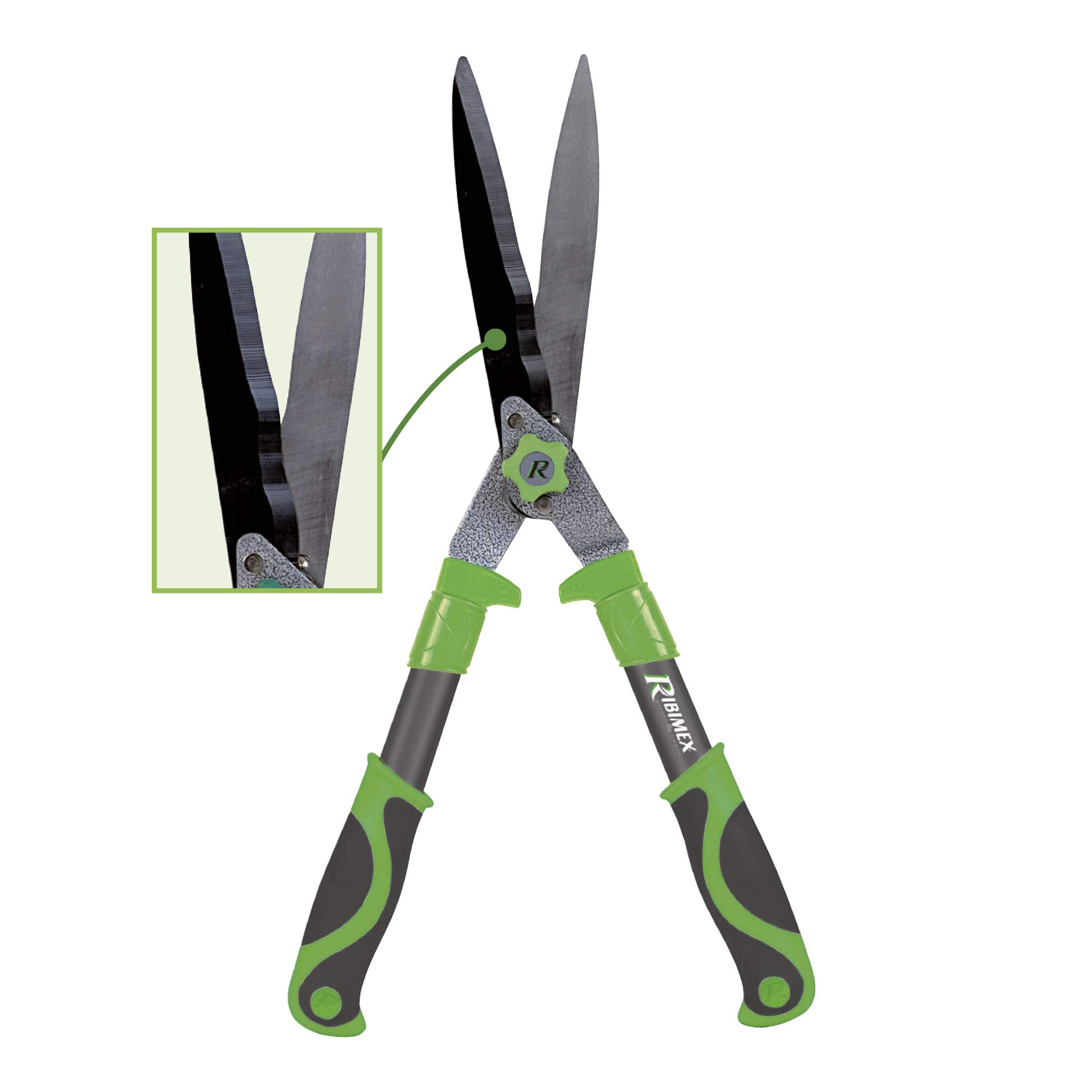 Ribimex PRCH52 Tagliasiepi 52 cm Manico Soft Touch Verde/Grigio