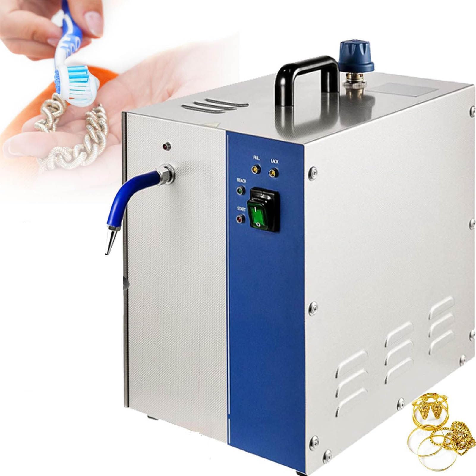Equipo de lavado de gemas de acero inoxidable con vaporizador a presión 4L