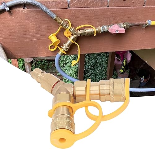 Miniatura 3 de plplaaoo Divisor Y, adaptador de conexión rápida de gas natural, kit de conversión de gas natural, conexión rápida de gas natural, para generadores