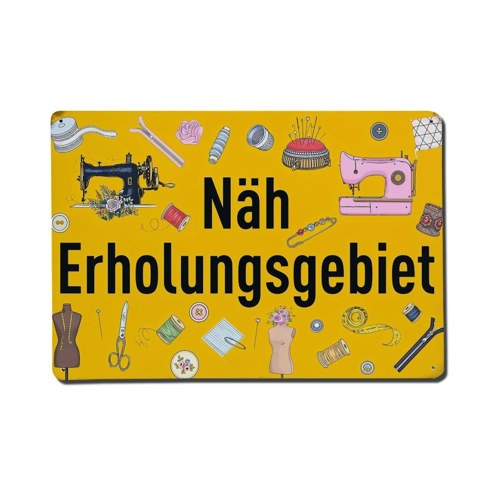 Näh Erholungsgebiet Retro Metal Tin Sign, Vintage Decor Art Poster for Bar, Home, Man Cave, Kitchen, Laundry Room Gift 8x12Inch