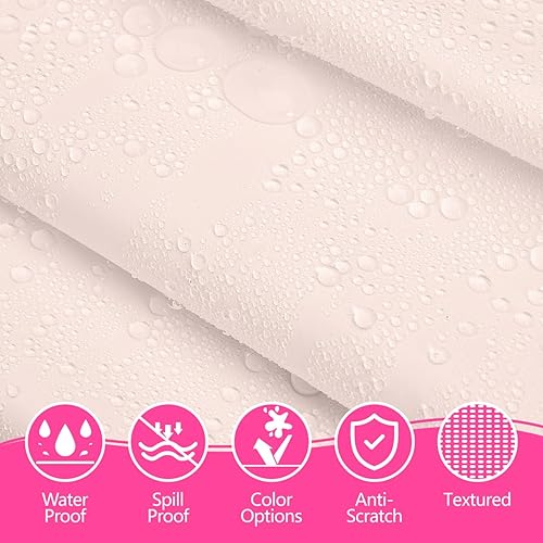 Miniatura 6 de Mantel de plástico desechable, 54 x 108 pulgadas, impermeable, rectangular, para fiestas, pícnics, protección de comedor, color rosa claro