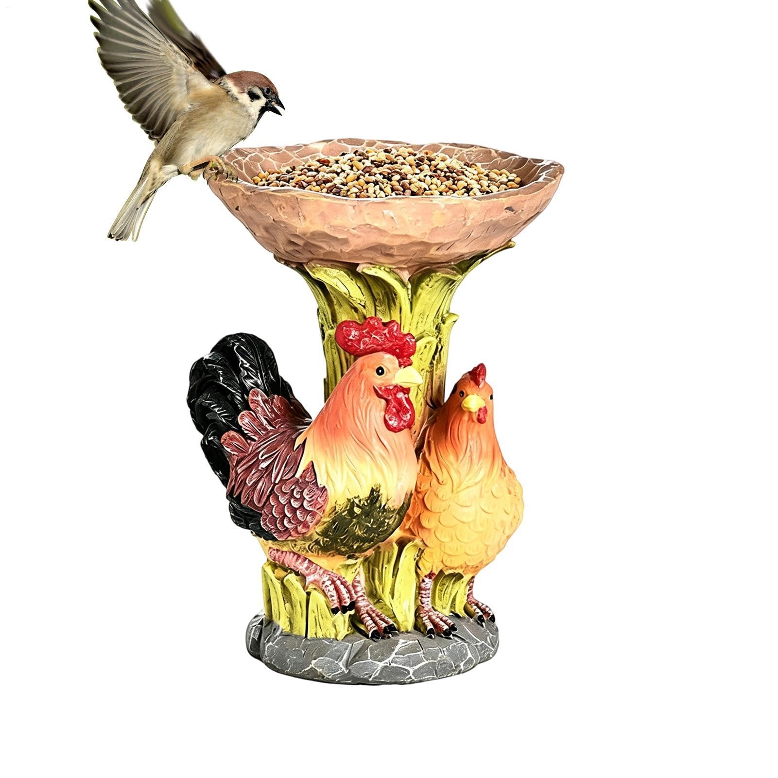 Gamelle à oiseaux de jardin aspect résine haute finition