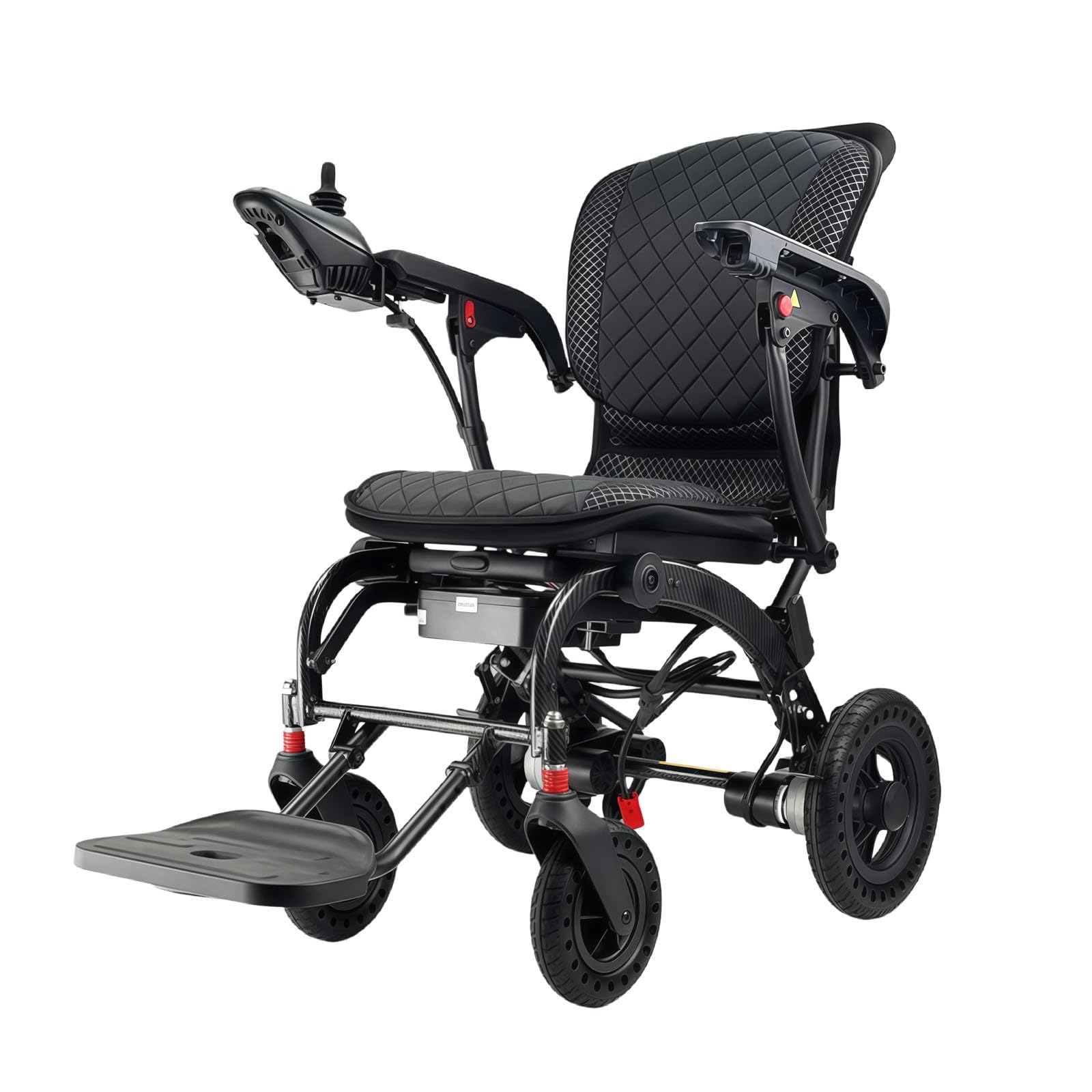 Sedia A Rotelle Elettrica Ultraleggera Per Adulti,Sedia A Rotelle Elettrica Pieghevole In Alluminio,Leggera, Pieghevole,Autonomia Di 15 Km,Peso 13 Kg,Compatibile Con Viaggi In Aereo