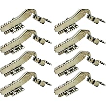 LIKERAINY 45 Degree Hinge 35mm with Hydraulic Damper for Special Corner Door Soft Closing Hinges for Cabinet Cupboard Wardrobe Folding Angular Doors Pack of 8