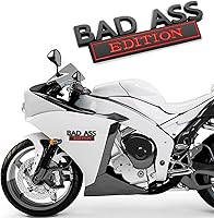 Vista 4 de GKCT1502BLRE-1 etiqueta de modificación de automóvil, calcomanía de guardabarros 3D, calcomanía para parachoques de auto Bad Ass, apto para SUV