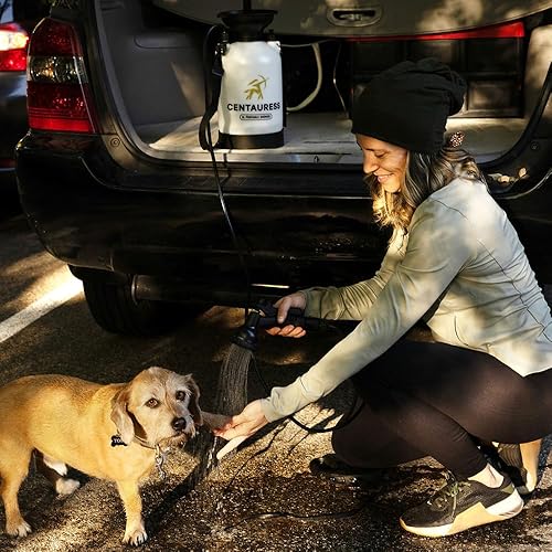 Miniatura 5 de Bomba de ducha portátil para acampar con soporte de cabezal de ducha y válvula de seguridad (45 PSI) - Ducha portátil para acampar - Kit de enjuague
