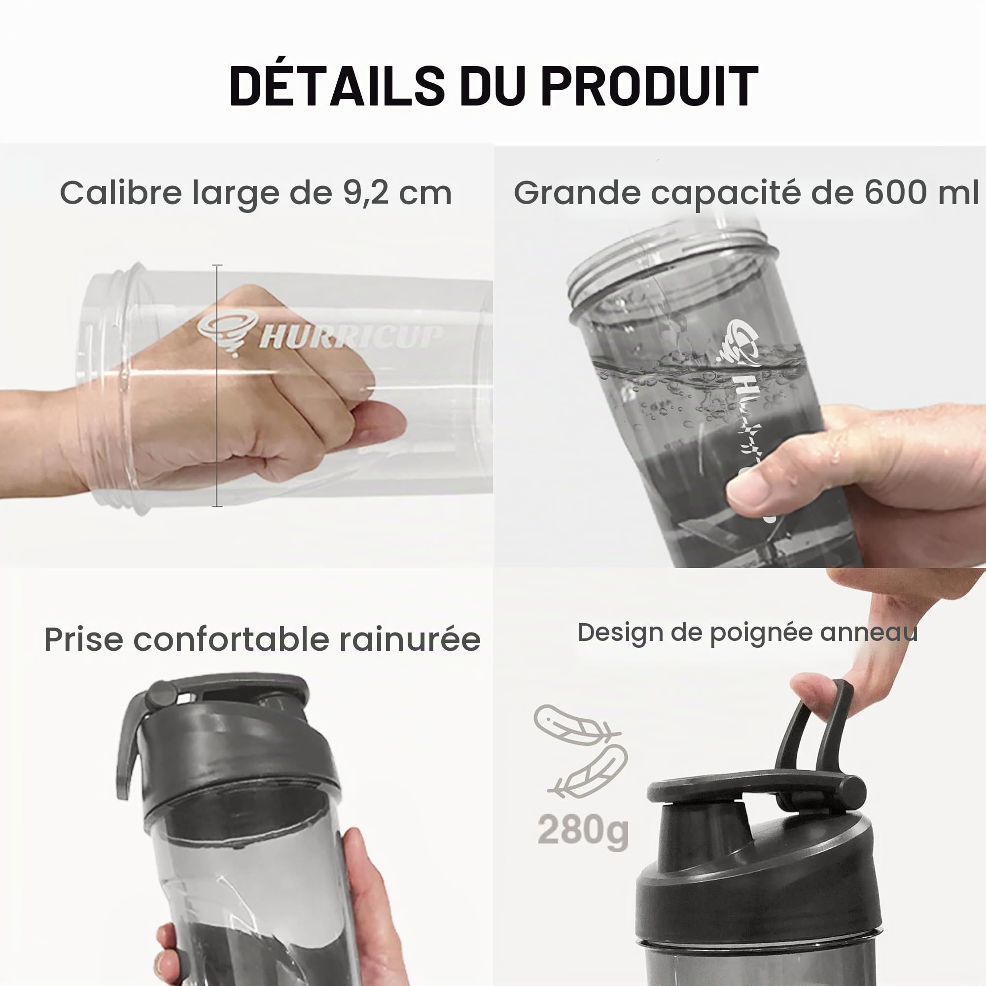 Shaker Protein Shake en acier inoxydable 650 ml – Technologie de mélange manuel, sans secousses et sans mousse – Idéal pour l'extérieur, la cuisine, la salle de sport et le bureau – Sans BPA | Design