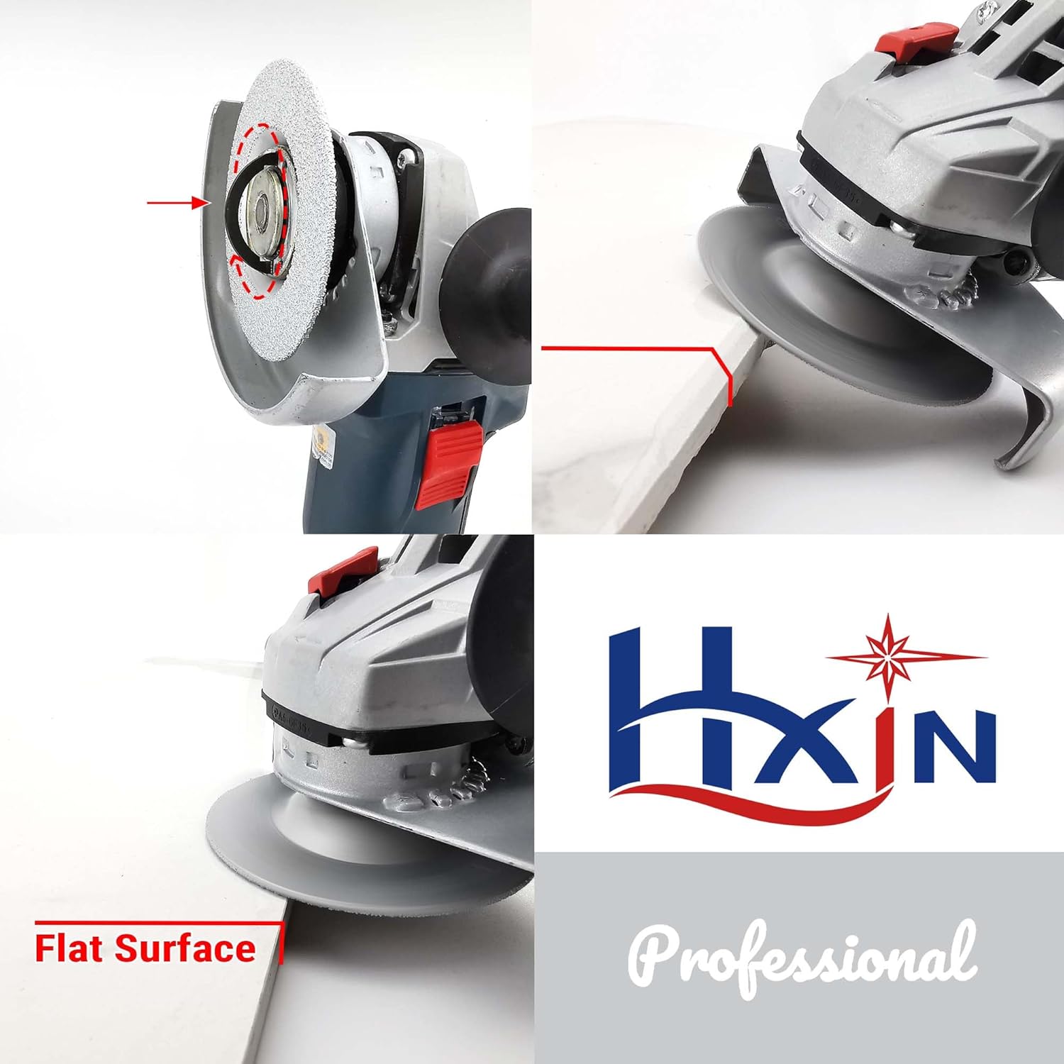 Brazed Diamond Grinding Disc Profiling Wheel on Granite Marble Ceramic Tile Porcelain Natural Stone Masonry for Dry Use 22.23mm 7/8" Shaft Connected to Angle Grinder (Coarse, 5)