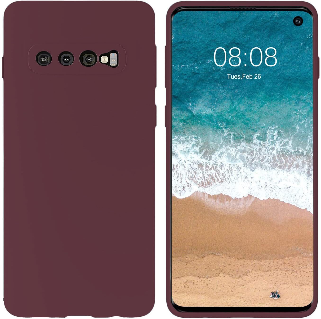 LOXXO® Liquid Silicone Case with Microfiber Coushioning Compatible for Samsung Galaxy S10 Shockproof Slim Back Cover, Gel Rubber Full Body Protection (Wine Red) (B0B1Q47M2K) Amazon Price History, Amazon Price Tracker