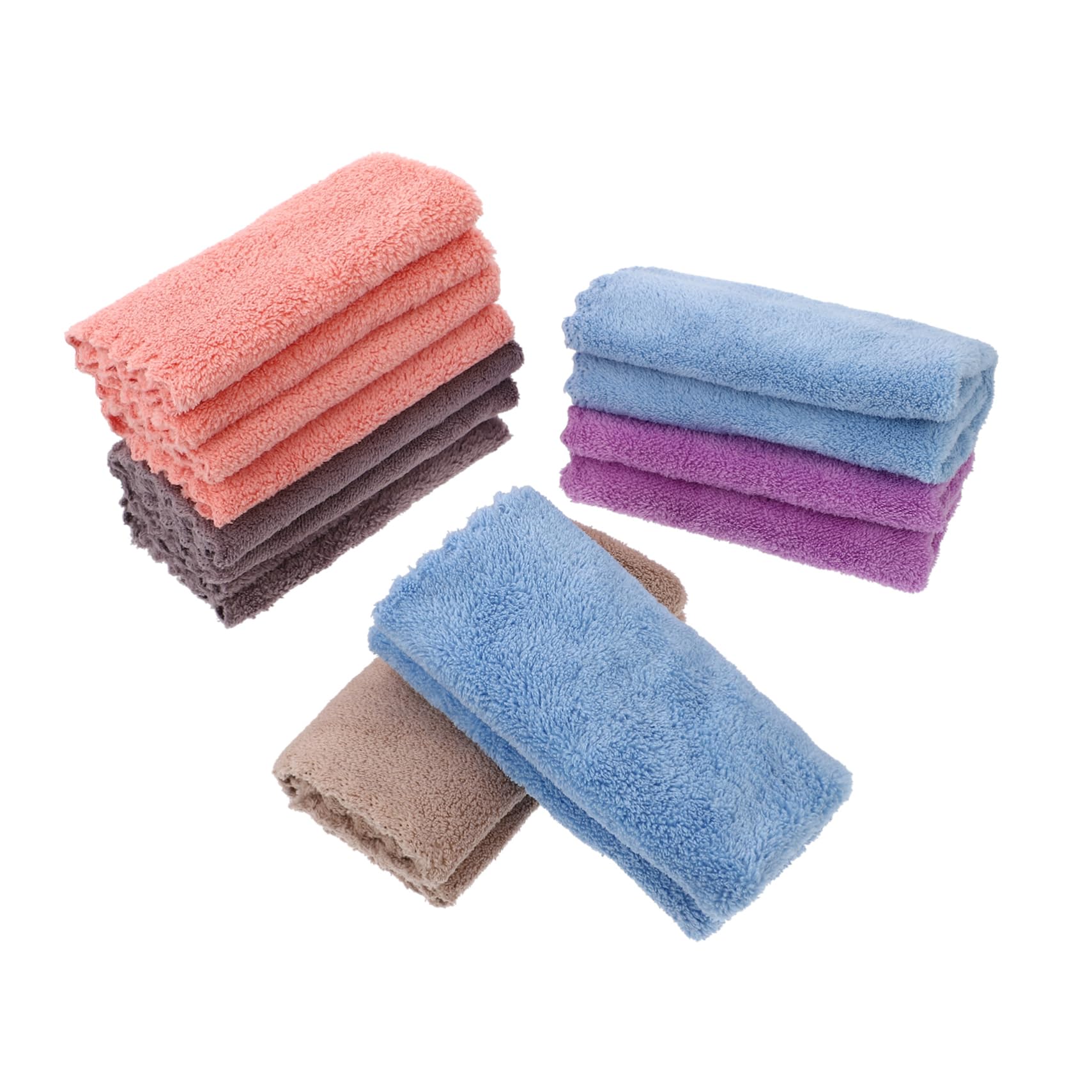 Toallas faciales cuadradas superabsorbentes de forro polar suave y duradero