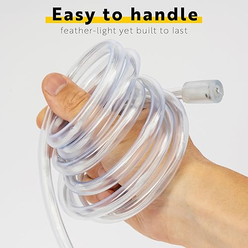 Miniatura 3 de WYZworks Cuerda de luz LED blanca fría de 50 pies, 8 modos, iluminación impermeable para exteriores con control remoto, tubo transparente flexible,