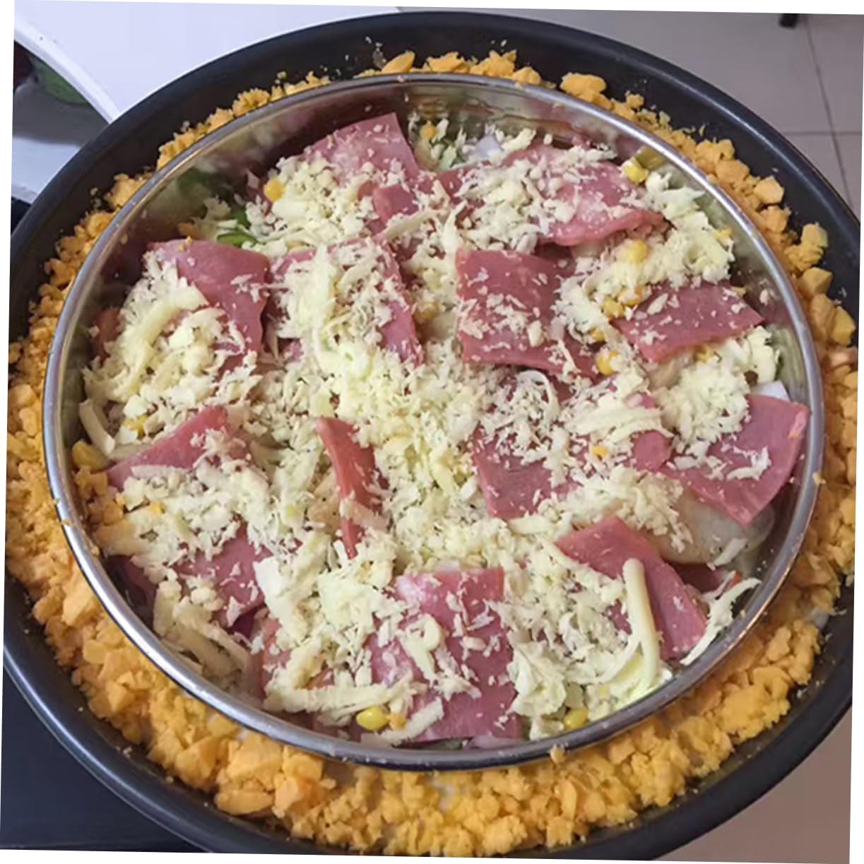 Ciieeo 3 Pcs Stainless Steel Pizza Saucing Ring Baking Supplies Round Mousse Circle