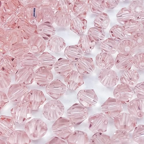 Miniatura 1 de Xinhongo 400 cuentas de cristal de bicono de 0.157 pulgadas (0.157 in), cuentas de cristal de bicono facetadas a granel para collares, pulseras,