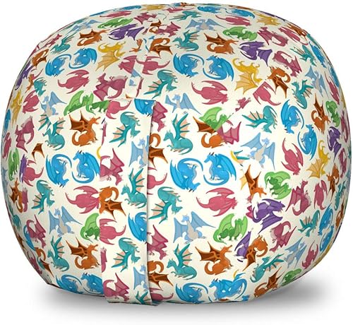 Miniatura 45 de Ambesonne Silla de almacenamiento de juguetes de galaxia, arte espacial de la galaxia, planetas del sistema solar, planetas, mercurio, urano,