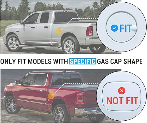 Miniatura 3 de Xcover - Cubierta rígida plegable para caja de camioneta de perfil bajo, compatible con Dodge Ram 1500 2009-2018, Ram 1500 Classic Body 2019-2021,