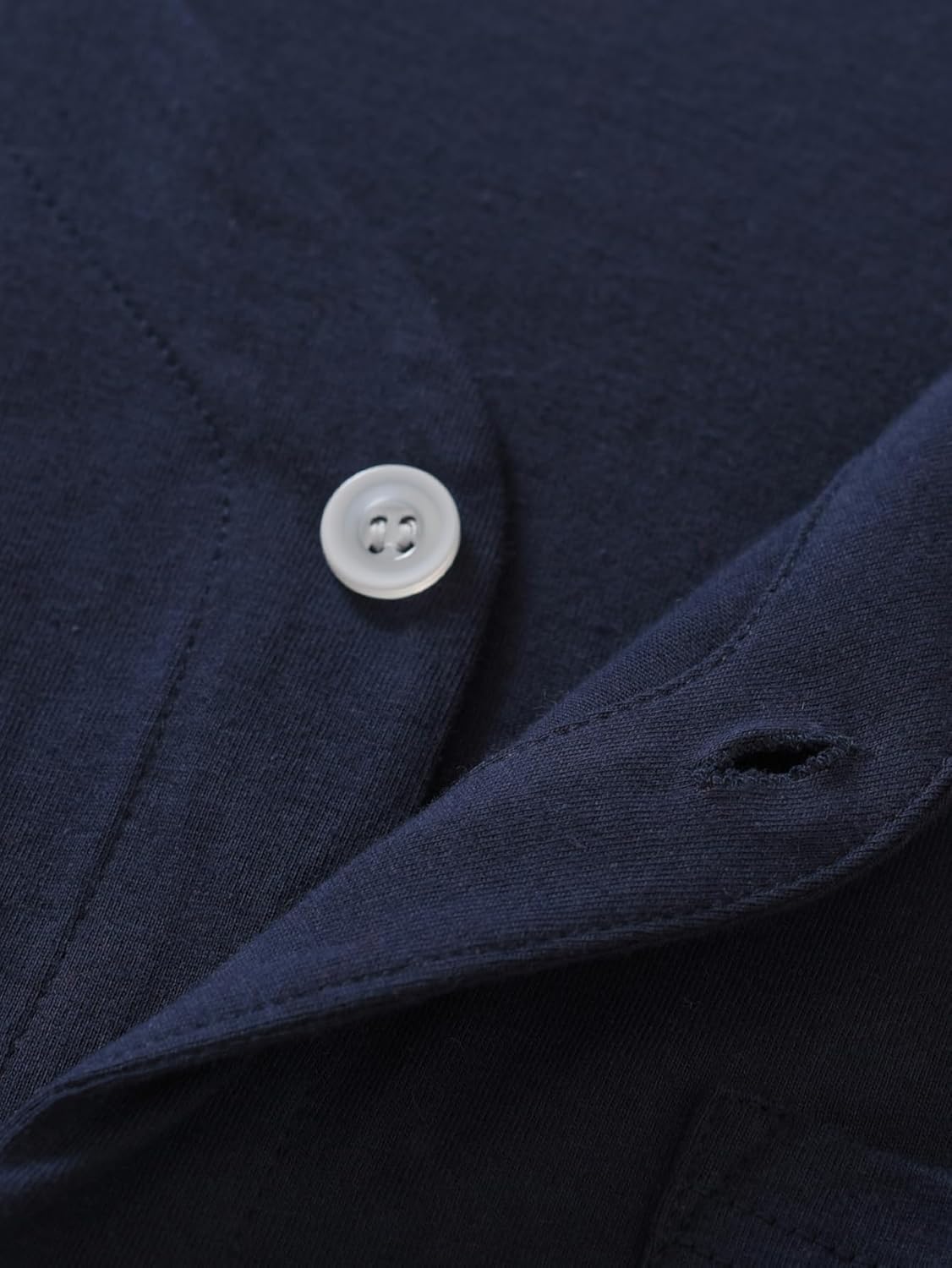 Esenchel Men's Button Up Pajama Shirt Cotton Sleep Top 2 Pack - Image 4