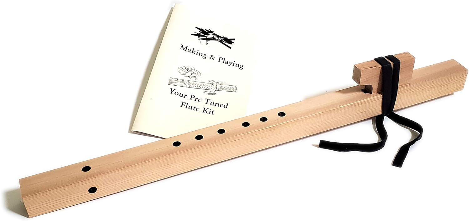 Stellar Pre-Tuned Flute Making Kit Key of F#- DIY Cedar Wood Carving Kit