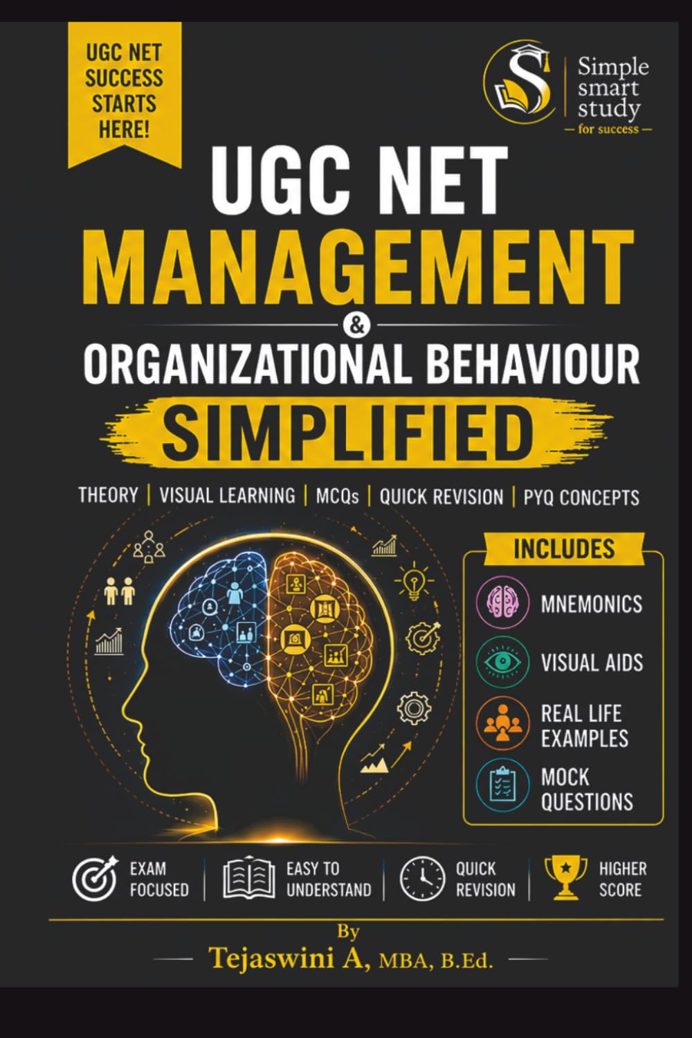 UGC NET MANAGEMENT AND ORGANIZATIONAL BEHAVIOUR SIMPLIFIED: THEORY, VISUAL LEARNING, MNEMONICS,MCQ, QUICK REVISION,PYQ CONCEPTS